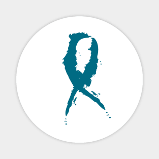 Teal Awareness Ribbon Magnet